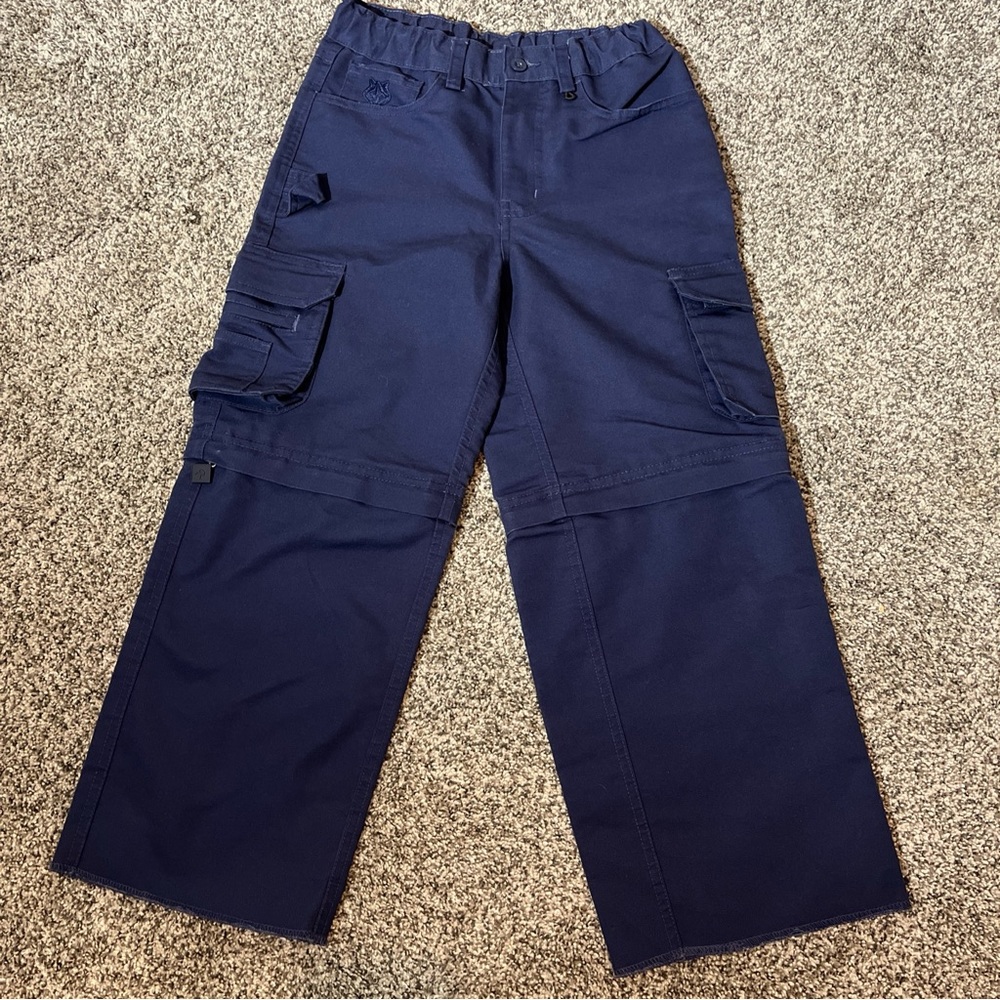 Size 8 Youth Cub Boy Scouts Switchback 2 Uniform Zip Off Pants Shorts Navy Blue